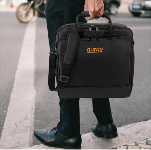 حقيبة خلاط مبطنة من النايلون من AURAY مع واقي للعتاد، وحزام قابل للإزالة ومقابض حمل - تناسب خلاطات تصل إلى 15 × 15 بوصة، ومقاومة للطقس، وجيوب مضغوطة - حقيبة تخزين مثالية للسفر ومعدات الصوت in Kuwait