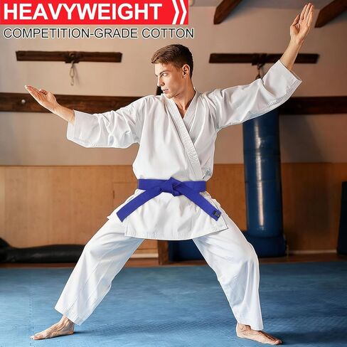 BESPORTBLE 6Pcs Assorted Color Cotton Karate Belts - Taekwondo Martial Arts Belts for Training and Competitions, 86.61 Inch in Saudi Arabia