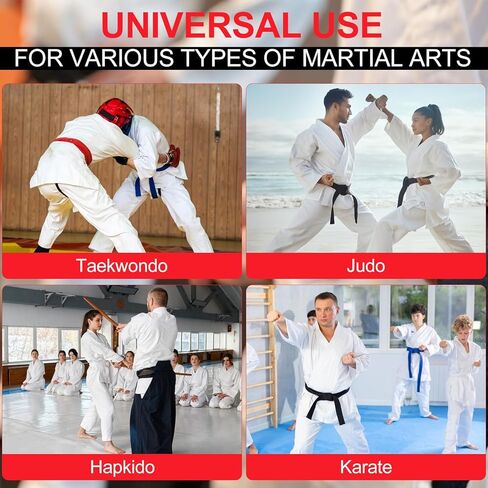 BESPORTBLE 6Pcs Assorted Color Cotton Karate Belts - Taekwondo Martial Arts Belts for Training and Competitions, 86.61 Inch in Saudi Arabia