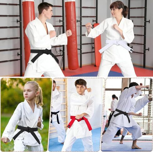 BESPORTBLE 6Pcs Assorted Color Cotton Karate Belts - Taekwondo Martial Arts Belts for Training and Competitions, 86.61 Inch in Saudi Arabia