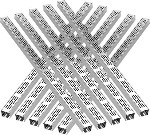 Stainless Steel French Drain Kit - Efficient Underground Drainage System for Driveways, Gardens, and Walkways(10x5cm 10 Pcs) in Saudi Arabia