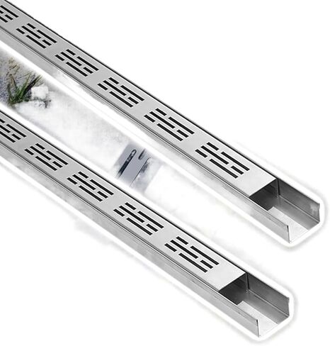 Stainless Steel French Drain Kit - Efficient Underground Drainage System for Driveways, Gardens, and Walkways(10x5cm 10 Pcs) in Saudi Arabia
