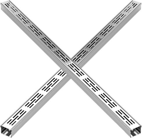 40-Inch Stainless Steel Trench Drain Kit - Slim Drainage System for Outdoor Use, Ideal for Patios, Parking, and Garages(10x4cm 6 Pcs) in Saudi Arabia