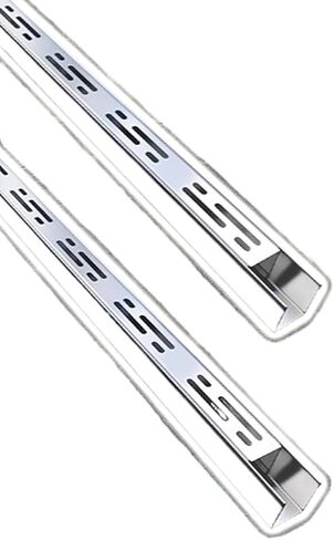 مجموعة تصريف وشبكة من الفولاذ المقاوم للصدأ - نظام صرف خطي متين بطول 3.3 أقدام للاستخدام الخارجي (4 × 1 3/5 بوصة 10 قطع) in Kuwait