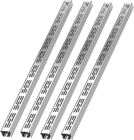 1 قطعة 3.3ft طقم تصريف الخندق من الفولاذ المقاوم للصدأ - نظام تصريف قناة منخفض للاستخدام في الهواء الطلق (20 × 5 سم 1 متر/3.3 قدم) in Kuwait