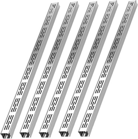 Stainless Steel Trench Drain Kit - Open Channel Landscape Drainage System for Yard, Garage, Patio, and Driveway(7x3cm 5pack) in Saudi Arabia