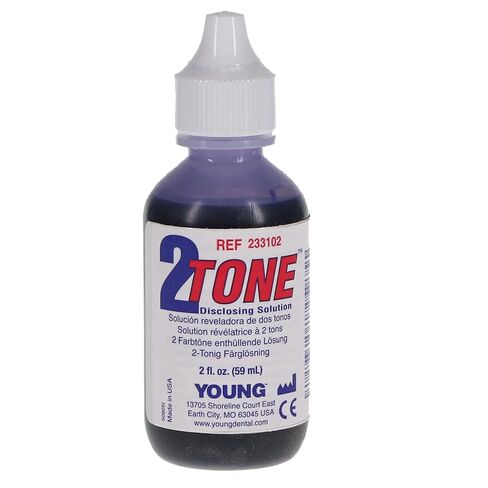 Young Dental 233102 2-Tone Blue Red Plaque Staining Disclosing Solution 2 Oz Bottle in Kuwait