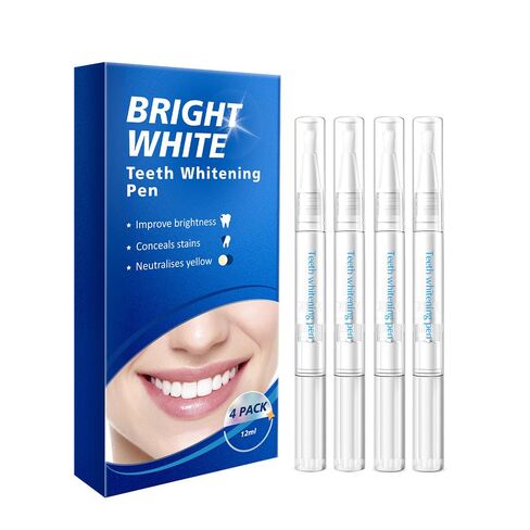 Teeth Whitening Pen Kit, 4 Pack Enamel Safe Tooth Whitening Gel, Portable Teeth Whitener for Daily Use, Stain Removal & Brightening in Kuwait