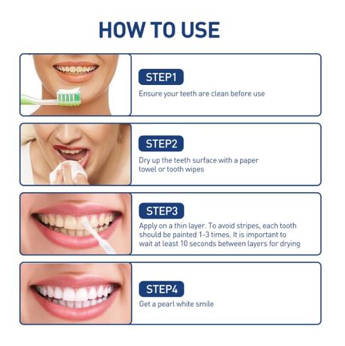 طلاء الأسنان - طلاء فعال لتبييض الأسنان، محمول ومريح، لطيف على الأسنان الحساسة، عبوتان in Kuwait
