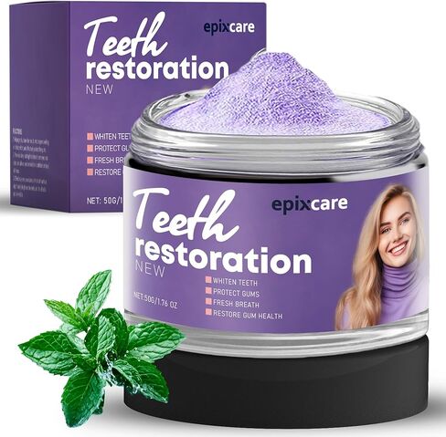 مسحوق معدني لترميم الأسنان - تبييض الأسنان الطبيعي، صحة الفم، مسحوق أرجواني لترميم الأسنان - فعال في تقوية الأسنان واللثة in Kuwait