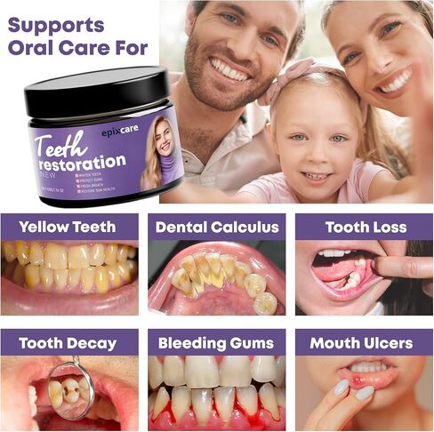 مسحوق معدني لترميم الأسنان - تبييض الأسنان الطبيعي، صحة الفم، مسحوق أرجواني لترميم الأسنان - فعال في تقوية الأسنان واللثة in Kuwait