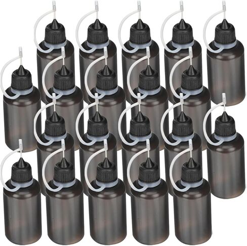 20 قطعة من زجاجات الغراء ذات طرف إبرة 30 مل، زجاجات ضغط داكنة مدمجة لتوزيع لاصق دقيق، محمولة للصناعة والاستخدام الصناعي in Kuwait