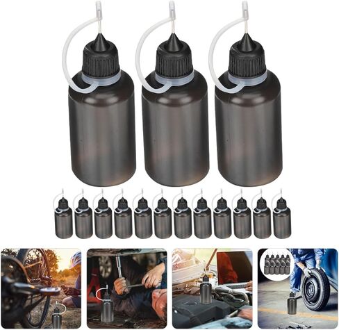 20 قطعة من زجاجات الغراء ذات طرف إبرة 30 مل، زجاجات ضغط داكنة مدمجة لتوزيع لاصق دقيق، محمولة للصناعة والاستخدام الصناعي in Kuwait