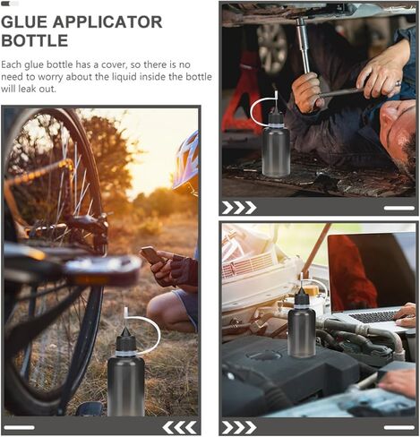 20 قطعة من زجاجات الغراء ذات طرف إبرة 30 مل، زجاجات ضغط داكنة مدمجة لتوزيع لاصق دقيق، محمولة للصناعة والاستخدام الصناعي in Kuwait