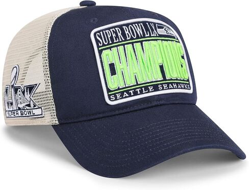 قبعة FOCO Seattle Seahawks NFL Super Bowl LX Champions Truckstop Patch Trucker RF in Saudi Arabia