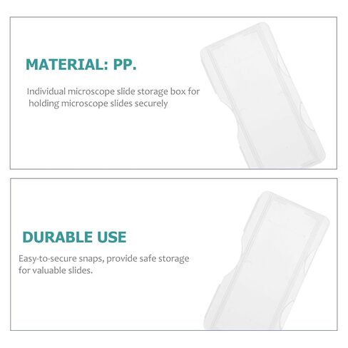 Individual Microscope Slide Holder Boxes 100Pcs Plastic Slide Storage Container for Lab Use with Secure Snaps for Microscope Organization in Saudi Arabia
