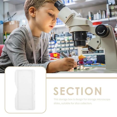 Individual Microscope Slide Holder Boxes 100Pcs Plastic Slide Storage Container for Lab Use with Secure Snaps for Microscope Organization in Saudi Arabia