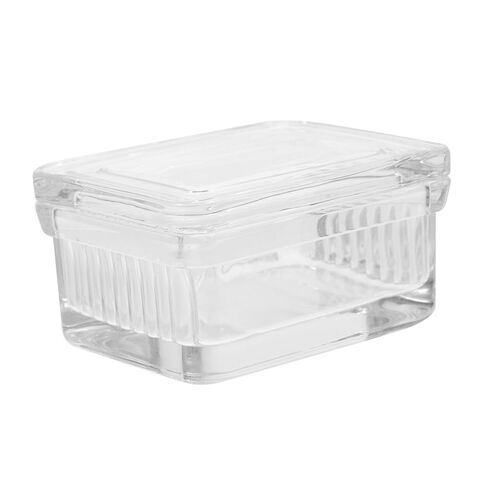 1Pc Laboratory Glass Staining Jars, High Transparency Staining Jar Can Place 10 Slides, 3.62x2.95x1.97in Microscope Slide Rack for Laboratory, Convenient for Use and Storage in Saudi Arabia