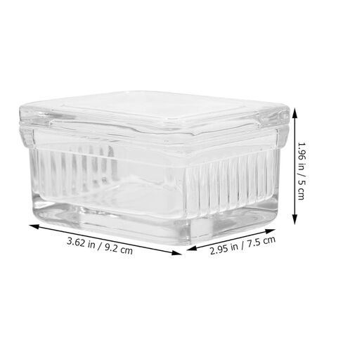 1Pc Laboratory Glass Staining Jars, High Transparency Staining Jar Can Place 10 Slides, 3.62x2.95x1.97in Microscope Slide Rack for Laboratory, Convenient for Use and Storage in Saudi Arabia