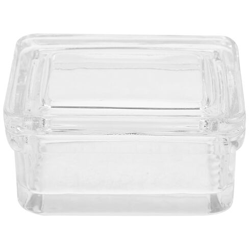 1Pc Laboratory Glass Staining Jars, High Transparency Staining Jar Can Place 10 Slides, 3.62x2.95x1.97in Microscope Slide Rack for Laboratory, Convenient for Use and Storage in Saudi Arabia