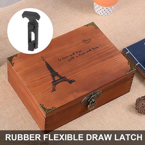 Luxshiny 2 Pcs Rubber T-Handle Buckle Toolbox Lock Flexible Draw Latch for Cooler Lid Hasp Industrial Hardware in Kuwait