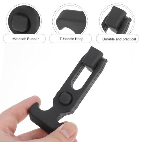 Luxshiny 2 Pcs Rubber T-Handle Buckle Toolbox Lock Flexible Draw Latch for Cooler Lid Hasp Industrial Hardware in Kuwait