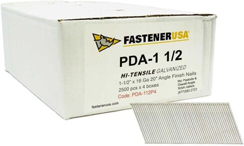 1-1/2" Angle Finish Nails 16GA GALV 10,000ct | PDA-112P4 in Saudi Arabia
