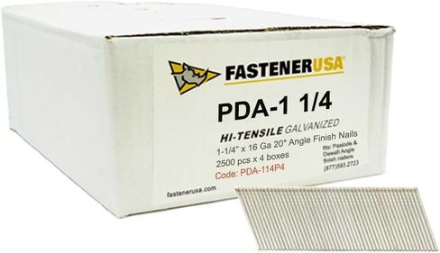 1-1/4" Angle Finish Nails 16GA GALV 10,000ct | PDA-114P4 in Saudi Arabia