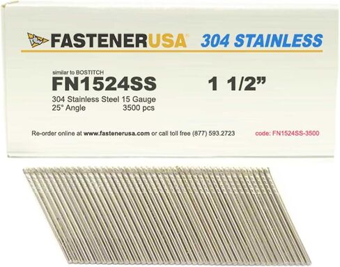 مسامير بزاوية 1-1/2 بوصة 15GA 304SS 3,500 قيراط | FN1524SS-3500 in Saudi Arabia