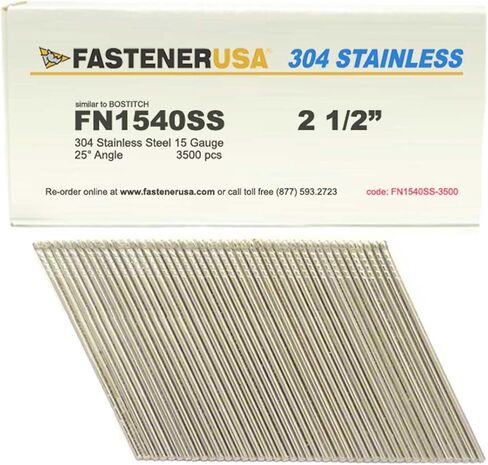 2-1/2" Angle Finish Nails 15GA 304SS 3,500ct | FN1540SS-3500 in Saudi Arabia