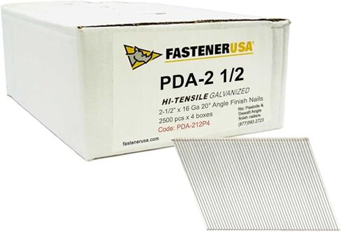 2-1/2" Angle Finish Nails 16GA GALV 10,000ct | PDA-212P4 in Saudi Arabia