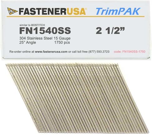 2-1/2" Angle Finish Nails 15GA 304SS 1,750ct | FN1540SS-1750 in Saudi Arabia