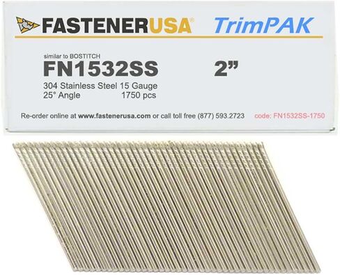 مسامير نهائية بزاوية 2 بوصة 15GA 304SS 1750 قيراط | FN1532SS-1750 in Saudi Arabia