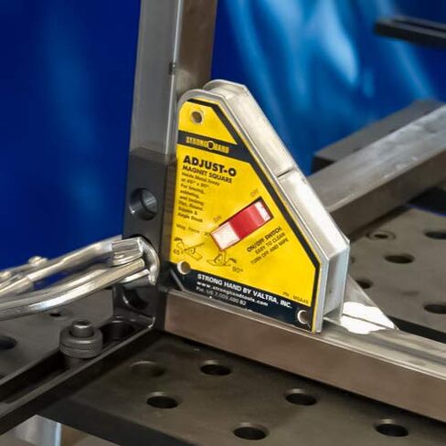 Strong Hand Tools Adjust-O Magnetic Square, On/Off Switch, Max Pull Force: 65 lbs (30kg), 45° & 90° Angle, 4-3/8 x 3-3/4 x 1″, Patented Design, MSA45, Strong Hand Tools in Kuwait