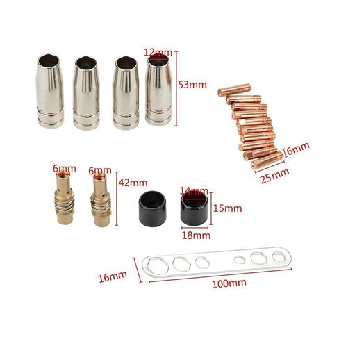 24pcs Mig/mag Nozzle Holder MB15 0.8 Contact Gas Suitable for Ironing 15AK. Welding Parts Nozzle in Saudi Arabia