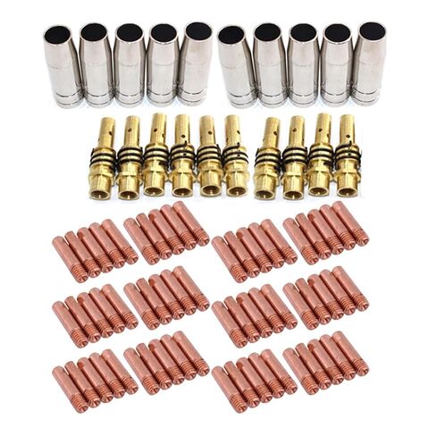 80PCS Welding Torch Air-Cooled 15AK Contact Type Soldering Tip Gas Nozzle Machine Accessories 0.8mm Nozzle in Saudi Arabia