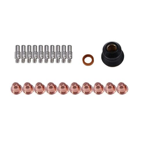 S45 CUT55 PT-40 PT40 IPT-40 PT-60 PT60 PTM-60 IPT-60 البلازما الشعلة القاطع CL6C8 القطب حماية فوهة غطاء دوامة حلقة فوهة لحام in Saudi Arabia