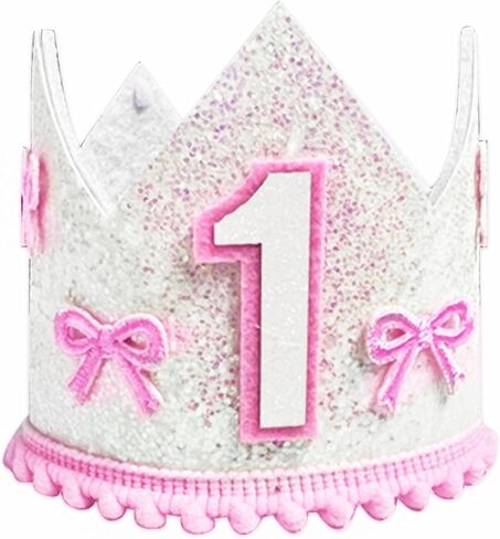 jevenis girl 1st عيد ميلاد قبعة coquette كعكة عيد ميلاد ديكور 1st عيد ميلاد فتاة القوس الوردي ديكور ديكور زخارف القوس الوردي in Saudi Arabia