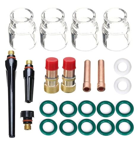 23PCS TIG.Stubby Gas Lens 17gl332 3/32 Inch 12 fit for Pylex Alumina Nozzle Kit Suitable for DB for SR for WP 17/18/26 Welding Torch Nozzle in Saudi Arabia