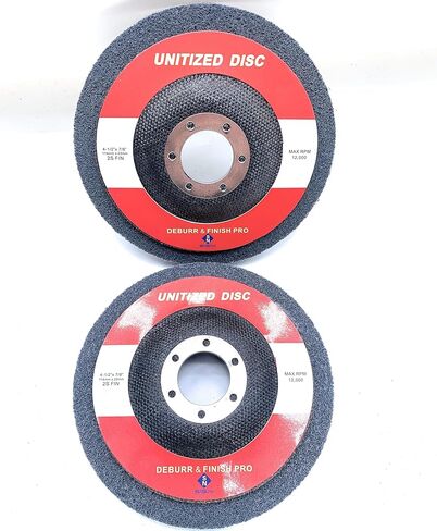 قرص SIGNI الموحد EXL UW - جهاز إزالة الأزيز واللمسة النهائية لتكييف السطح PRO 4-1/2"x 7/8" للمعادن والسبائك والصلب لمطحنة الملاك (2S FIN، 2PCS) in Saudi Arabia