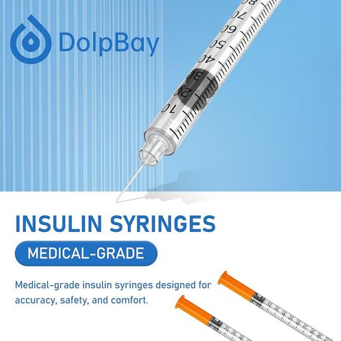 Insulin Syring, 1cc 29G 5/16" (8mm) seringe insulina, Individually Packed, Smooth & Comfortable, Pack of 100 in Kuwait