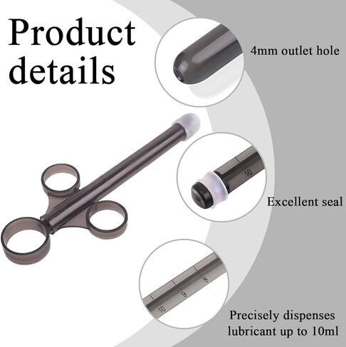 Lube Applicator Syringes, 6.5" Lube Applicator Injectors with 10ml Precise Scales Reusable Lubricant Tube Shooter for Men Women Couples in Kuwait