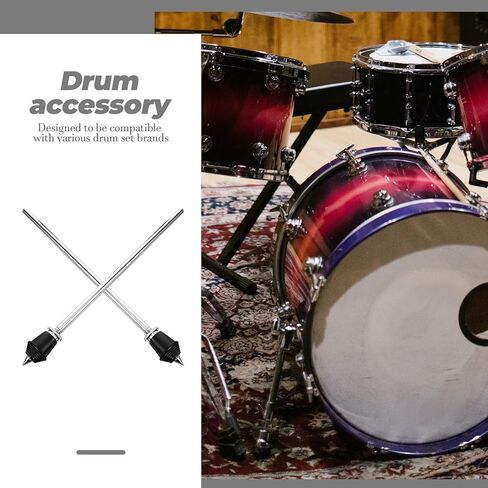 2Pcs Metal Tom Drum Holder Stand Drum Accessory Mount Bracket for Percussion Instruments Silver Supply Performance Display Hardware in Saudi Arabia