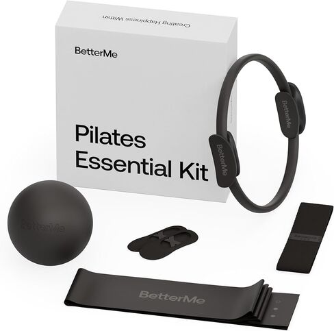 مجموعة BetterMe Pilates الأساسية - حلقة بيلاتيس، وأشرطة مقاومة طويلة، وأشرطة حلقة بيلاتيس، وكرة وأكثر - مجموعة بيلاتيس منزلية كاملة للنساء in Kuwait
