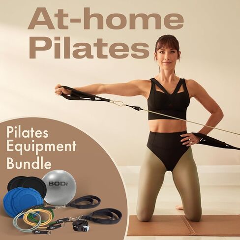 Track Pilates Home Workout Kit – Full-Body Resistance Band System with Door Anchor, Pilates Straps, Core Ball & Slides with Booties – Strength Training & Core Sculpting Set, At-Home Fitness Equipment in Kuwait