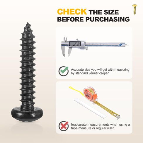 METALLIXITY Phillips Pan Head Self Tapping Screws(M3x16) 100Pcs, 304 Stainless Steel Self Drilling Screw for Metal Wood Plastic, for Cabinet Wall Shutter Plate Rock Furniture, Black in Saudi Arabia