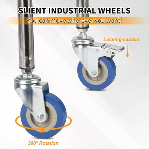 عربة من الفولاذ المقاوم للصدأ بعجلات، عربة خدمات طبية من طبقتين، عربة خدمة المختبر، عربة العيادة، عربة تجارية من الدرجة التجارية مع عجلات صامتة قابلة للقفل للمستشفى، المطعم، المطبخ in Kuwait