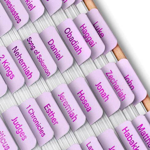 Mr. Pen- Bible Tabs, 75 Tabs, Dusty Lilac, Purple Foil Embossed Lettering, Laminated Bible Tabs for Women and Men, Bible Tabs for Study Bible Index Tabs, Bible Book Tabs, Bible Labels Tabs in Saudi Arabia