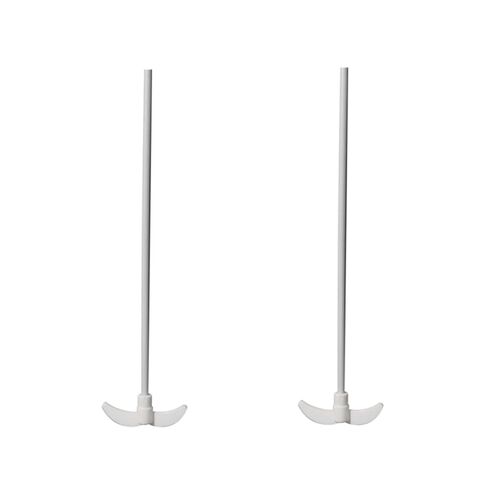2Pcs PTFE Stirrer,350mm,Diameter 7mm,Overhead Stirring Mixer Shaft'with Foldable Paddle 70mm,Stainless Steel with F4 Coat in Kuwait