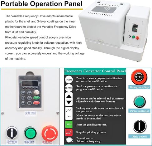 Planetary Ball Mill, 4L Ball Grinding Mill with 4 Jars, 110V 1500W Efficient Lab Fine Powder Pulverizer for Dry/Wet Grinding, for Fields of Geology/Mining/Metallurgy/Ceramics/Chemical in Kuwait